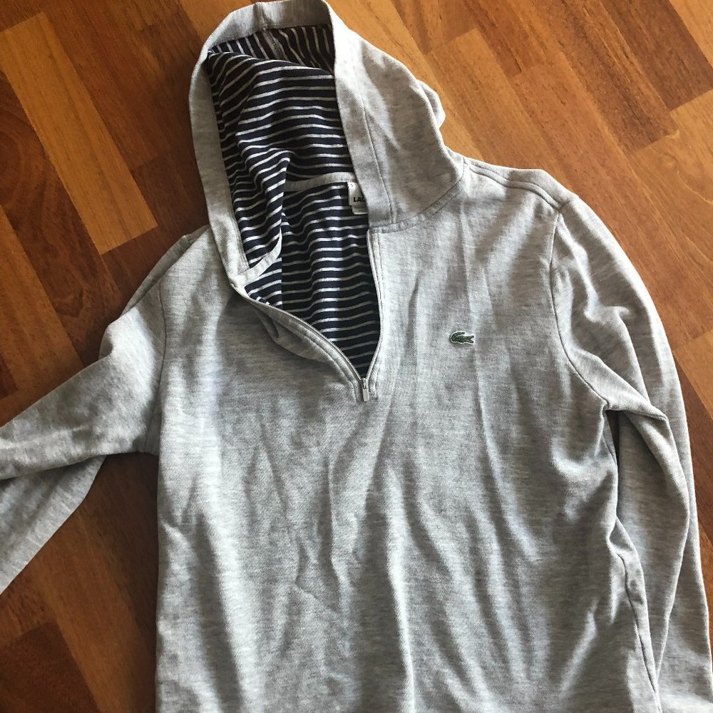 Lacoste 1/4 Zip Hoodie - M
